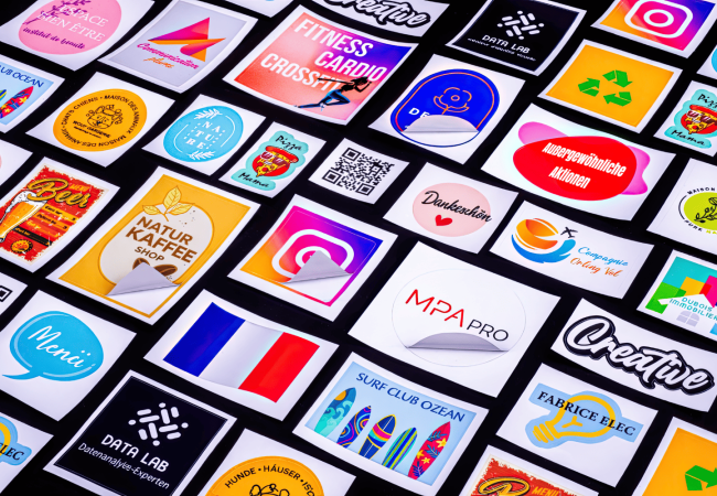 Halbschnitt-Aufkleber