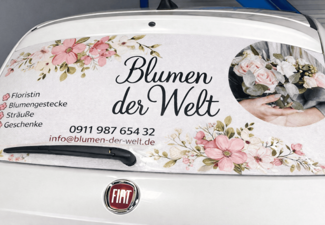 Mikroperforierte Autoaufkleber