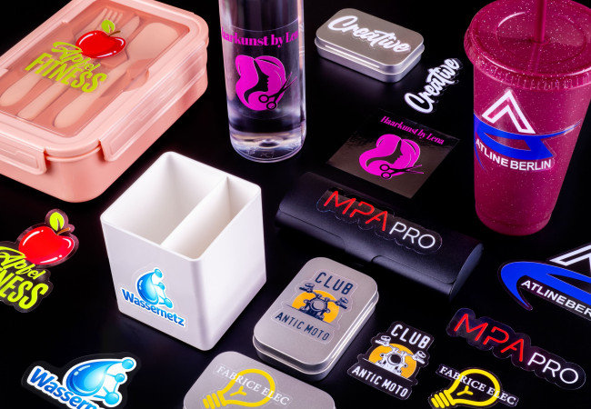 Transparente Aufkleber