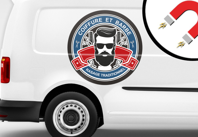 Personalisiertes Auto-Magnetschild (mit Magnet)