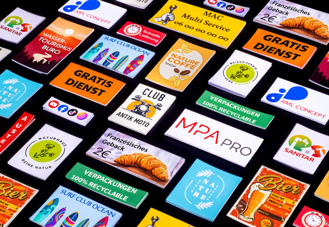 Rechteckige Aufkleber