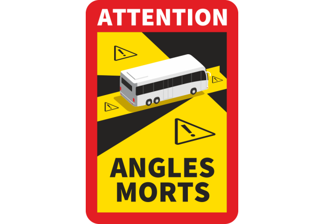 Bus blind spot sticker