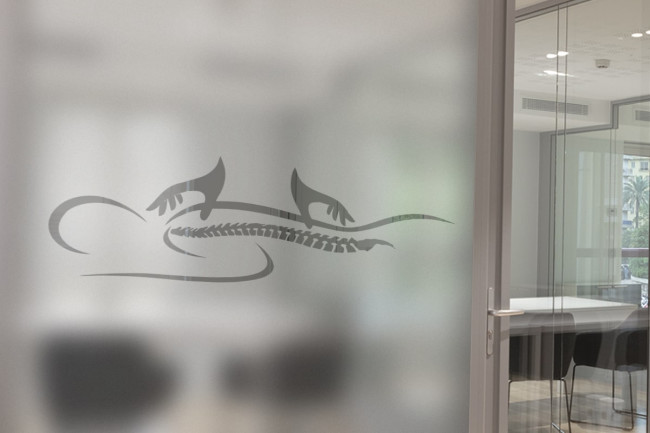 Osteopathie Physiotherapie Sichtschutz-Fensterfolie