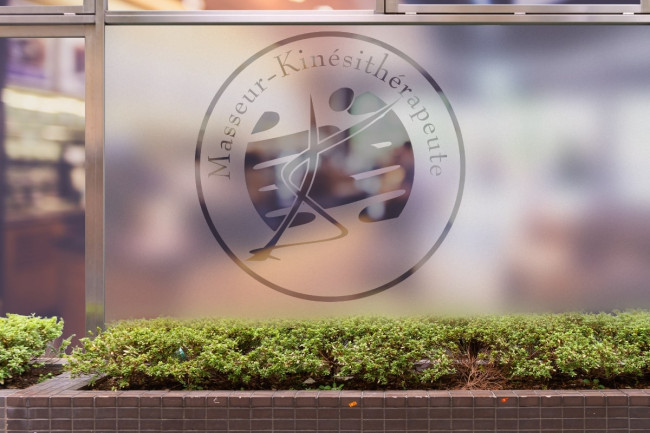 Physiotherapeut Logo Datenschutz Fensterfolie