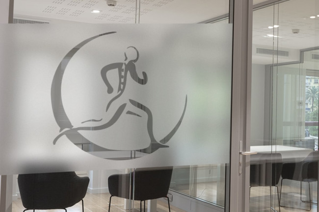 Kinesitherapie-Logo Sichtschutzfolie