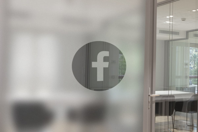 Facebook-Logo Datenschutz Fensterfolie