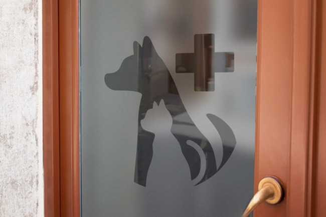 Tierklinik 2 Logo Sichtschutz-Fensterfolie